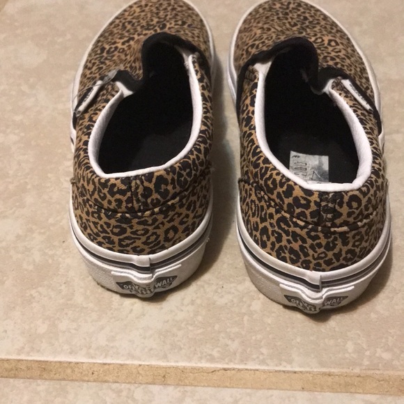 VANS LEOPARD PRINT SLIP ON SNEAKERS KIDS SIZE 1.5 - Picture 14 of 16